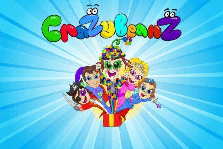 crazy beans logo with characters